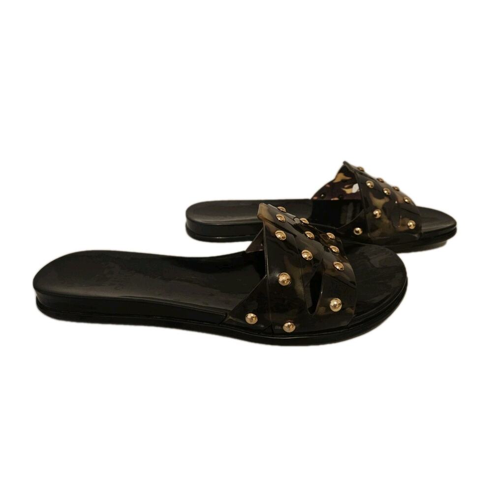 Vince Camuto Tortoise Rubber Studded Sandals Women's 8M - Picture 5 of 9